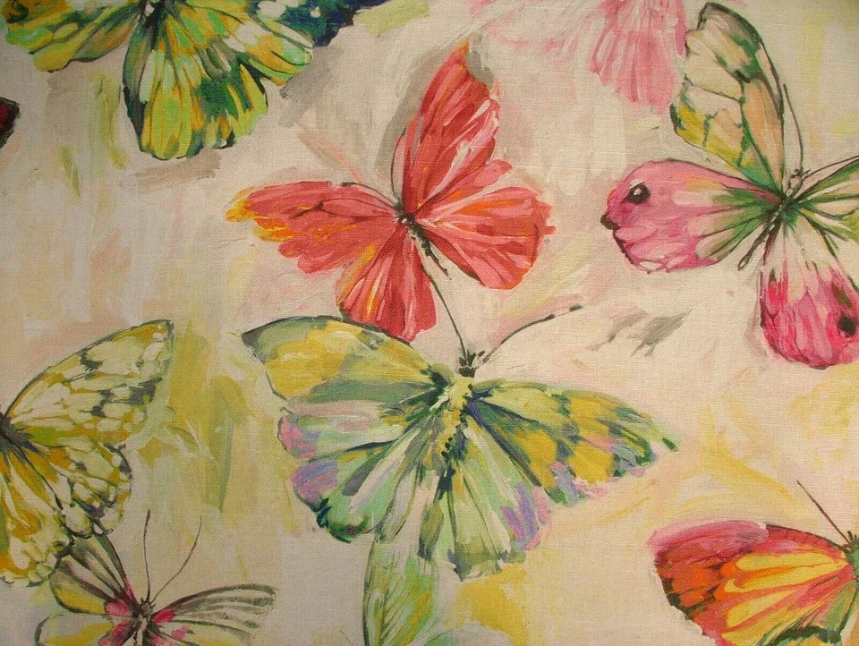 4.3m Prestigious Textiles Schmetterling Wolke Hibiskus Stoff Polster Vorhang - Bild 3 von 4
