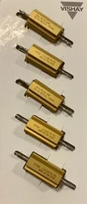Lot of (5) NOS 4 ohm 25 Watt 1% Vishay power resistors RH-254R00FC02 RH0254R000F