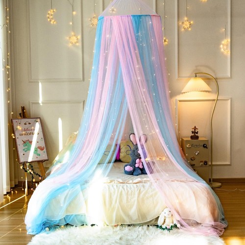 Girls Rainbow Bed Canopy X-Large Princess Mosquito Net for Crib to King Size Bed - Picture 14 of 26