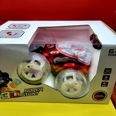 3D Super Stunt  toy  Remote Control Car, Anti-Shock,,For Ages 6+ red