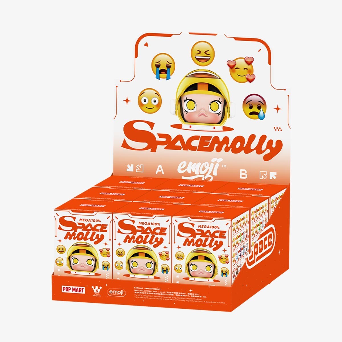 POP MART | MEGA SPACE MOLLY 100% × emoji Series Blind box