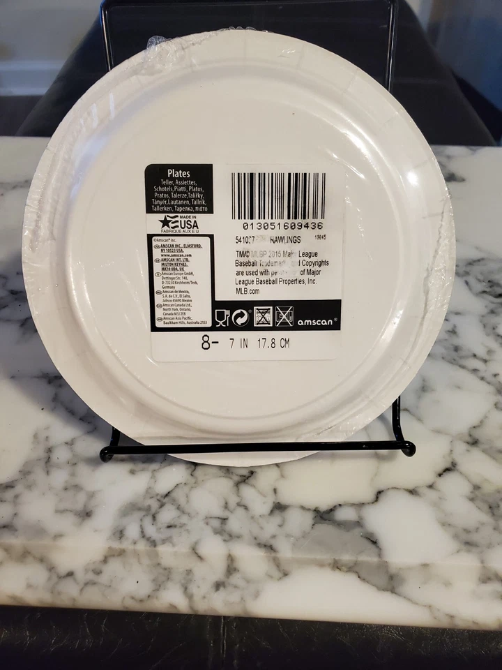 8 Count - Sealed MLB Major League Baseball Party Plates 7" Dessert Birthday Cake - Image 2 of 4