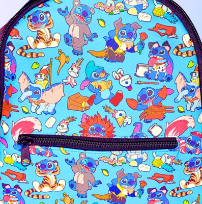 Disney 100 Stitch Mini Backpack Leather Bioworld Official Lilo & Stitch Bag Disney 100 Stitch Mini Backpack Leather Bioworld Official  main image 2