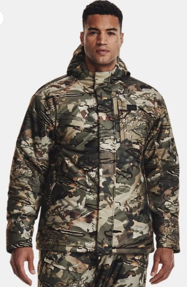 Under Armour Forest Timber Deep Freeze Hunting Camo Jacket And Pants Set-L - Image 2 of 4