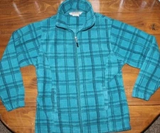 Women's   10000 ft  above sea level   plaid   full zip  fleece  jacket   small
