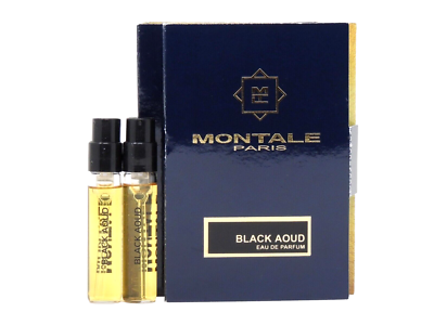 MONTALE PARIS BLACK AOUD EDP 2.0ml .06fl oz x 2 COLOGNE PERFUME