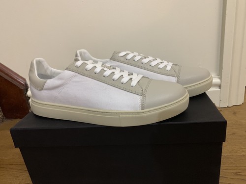 white leather pump trainers