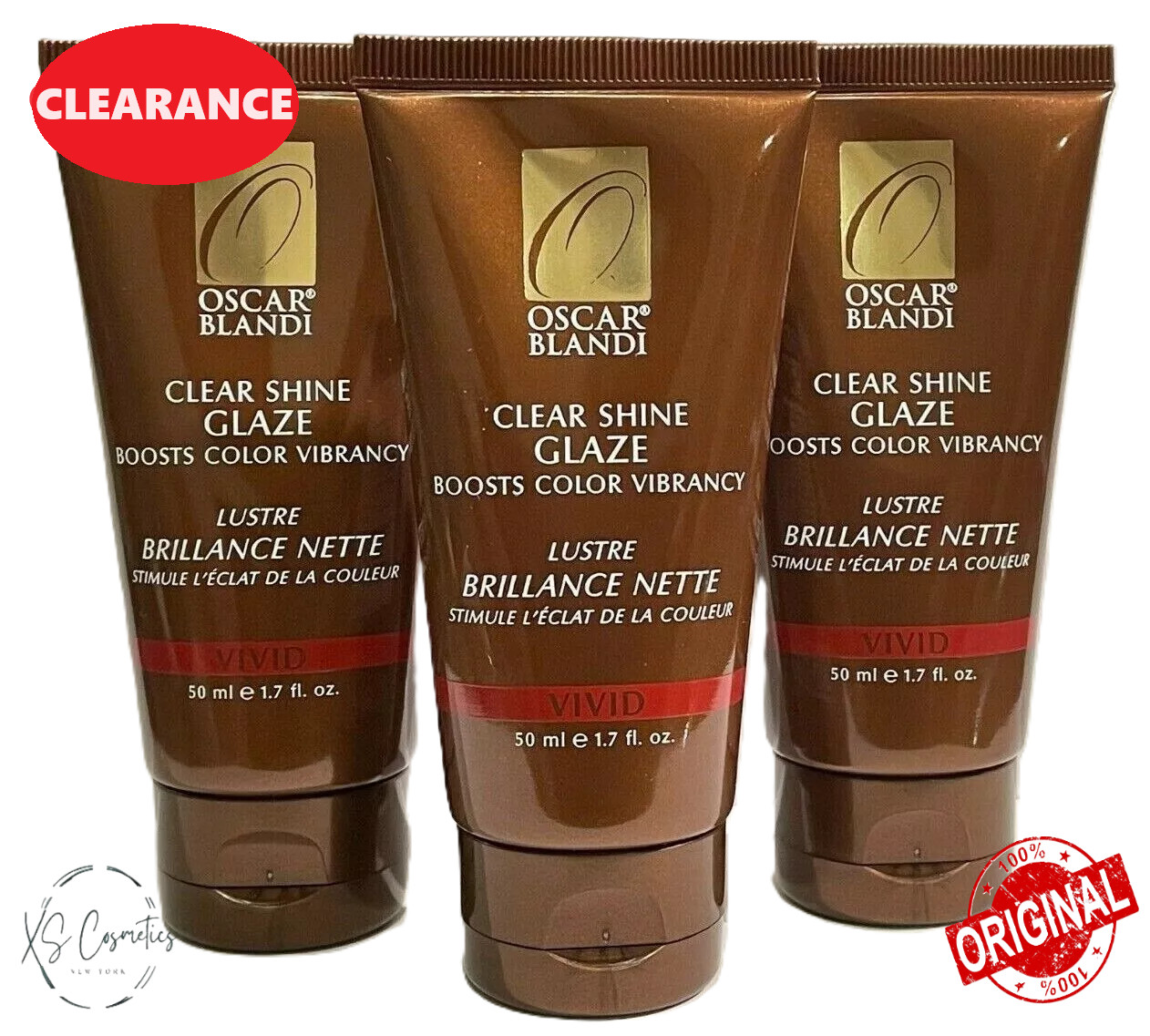 Глазурь Oscar Blandi Vivid Clear Shine для придания яркости цвету 17 унции ЛОТ ИЗ 3 ШТУК 3190₽