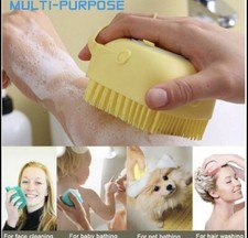 10 PACK  Dog, Cat, Pet Soft Silicone Pet Brushes Shampoo Dispenser Grooming