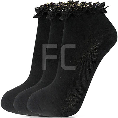 white frilly trainer socks