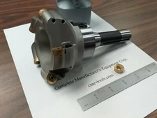 4" face mill R200, w. 5 Sandvik RCKT1606 Round inserts w. R8 arbor #506-RCKT16-4