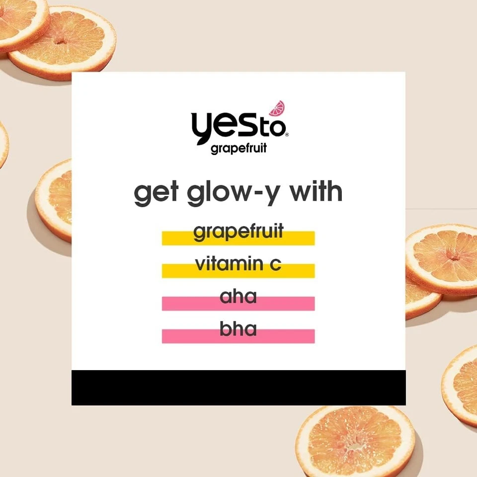 Yes To Grapefruit Glow-Boosting Exfoliating Acid Pads - 12 Quilted Pads - Image 3 of 4