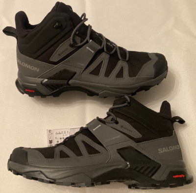 Mens 11 Salomon X Ultra Mid 4 GTX Gore Tex Hiking Trail Boots Black 413834 New