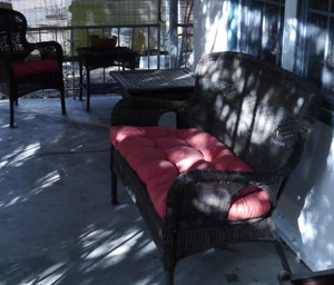 Pier 1 Imports Wicker Porch Furniture Set Settee Loveseat 2 Arm