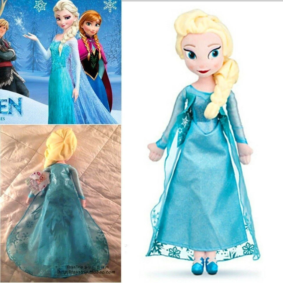 16" inches Disney Frozen Movie Queen Elsa & Anna Plush Soft Doll Gift Collection - Image 3 of 4