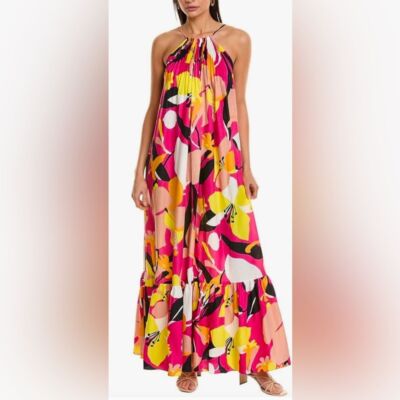 NWT Ted Baker London Ikella Floral Halter Maxi Dress - 3 (UK) See Size Chart