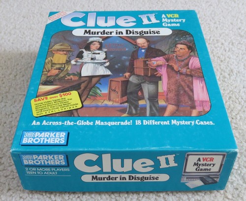 Clue II Murder in Disguise VCR MYSTERY Game 1987 BOARD GAME