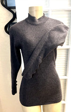 VTG Emmanuelle Khanh Turtleneck Sweater Jaggard Cuffs Unisex Sm see DETAILS scx