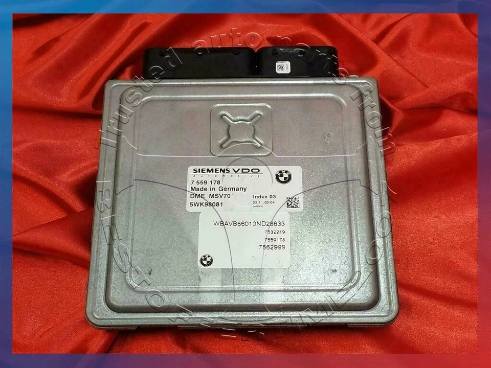 JUEGO DE BLOQUEO LECTOR DE LLAVES BMW E90 E60 3 5'ies 2.5i 3.0i N52 MOTOR ECU DME MSV70 CAS2 Foto 2 de 4