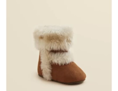 Michael Kors Baby Girl Grace Boots Booties Fur Camel Faux Fur
