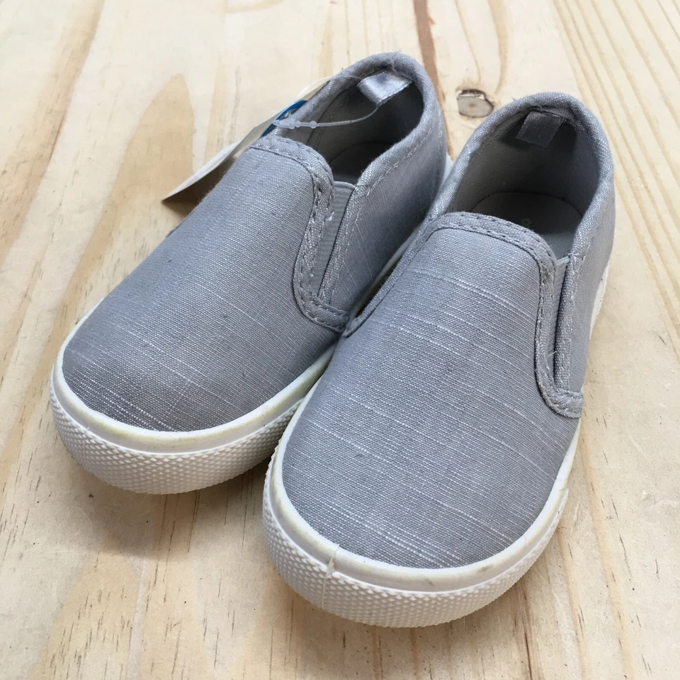 Zapatos Carters Niños 8 Niños Damon Informales Cómodos Mocasín Sin Cordones Gris Tela Planos Foto 3 de 4