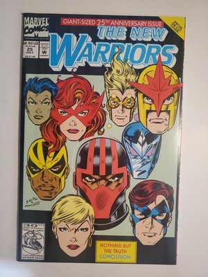 The New Warriors #25 Vol.1 Die Cut Cover Mark Bagley July 1992 Marvel Comics