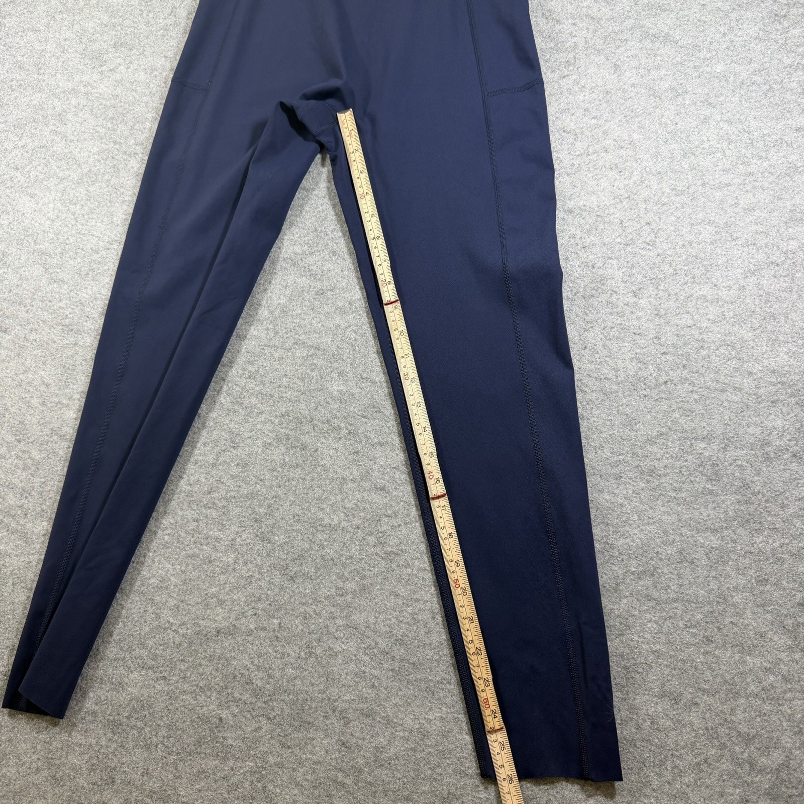 Aerie OFFLINE Leggings Womens L Navy Blue 7/8 Hi Rise Side Pockets Yoga Running thumbnail 6