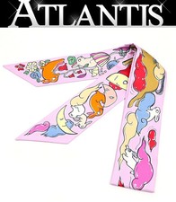 Excellent condition HERMES Twilly MILLE ET UN LAPINS Thousand and One Rabbits P