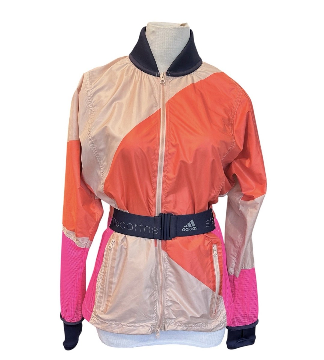 Adidas & Stella McCartney Run Kite Climate Belted Jacket Sporty Windbreaker S View 2