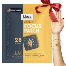 Klova Nootropic Focus Patches - Up to 8 Hrs, Absorbable Alternative to Pills