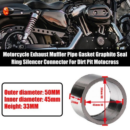Joint de tuyau d'échappement de puits de moto joint graphite bague silencieux connecteur - Photo 10/10