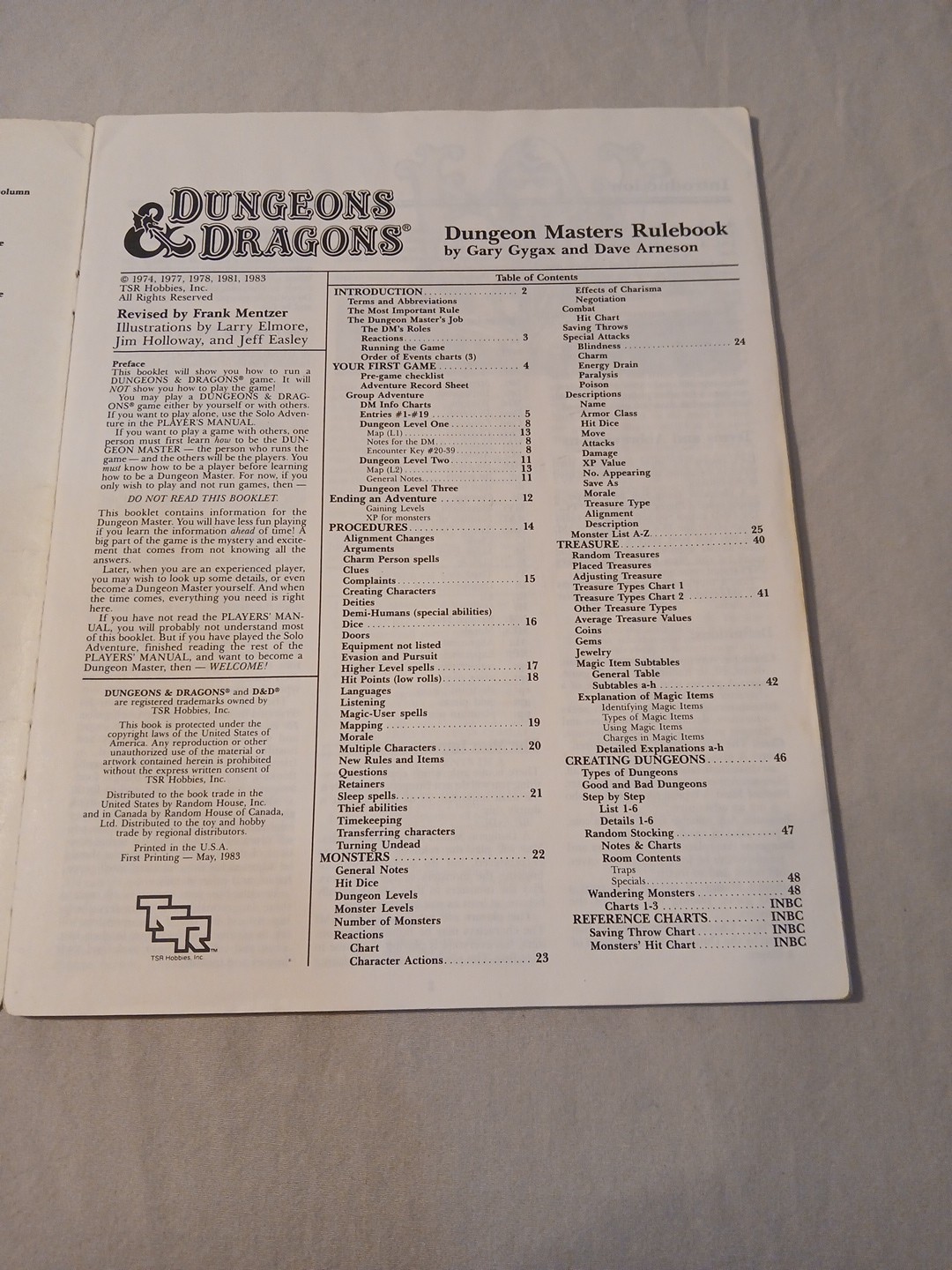 Dungeons & Dragons Basic Rules Boxed Set BECMI Fair Condition 