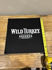 Wild Turkey Bourbon 14 x 14 Rubber Bar Mat Bourbon Whiskey Man Cave