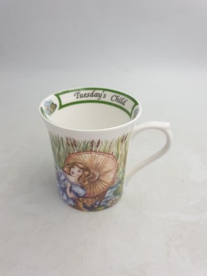VINTAGE QUEEN'S BONE CHINA GEBURTSTAGSWOCHE TEETASSE DIENSTAGSKIND IST VOLLER ANMUT