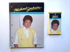 Michael Jackson Vintage 1984 Spiral Notebook & Mini Memo Pad Set Unused MJ