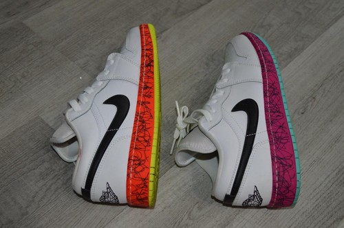 Nike Air Jordan 1 Retro Low GS Grades “White Volt Crimson” CV9548-100 Size 5Y - Picture 2 of 8