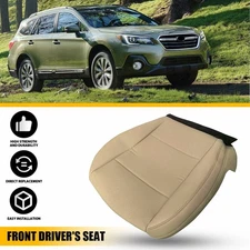 For 2015-2019 2017 2016 Subaru Outback Driver Bottom Tan Leather Pad Seat Cover