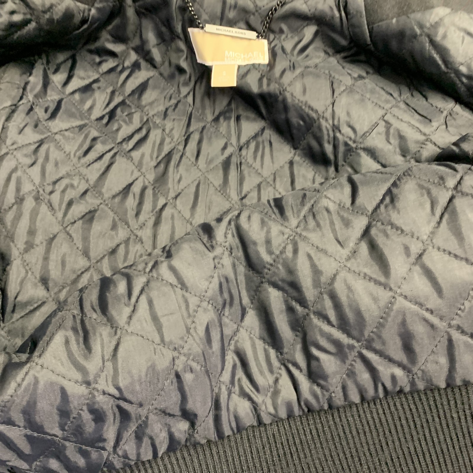 MICHAEL by MICHAEL KORS Size S Black Wool Blend Studded Cropped Jacket image 8