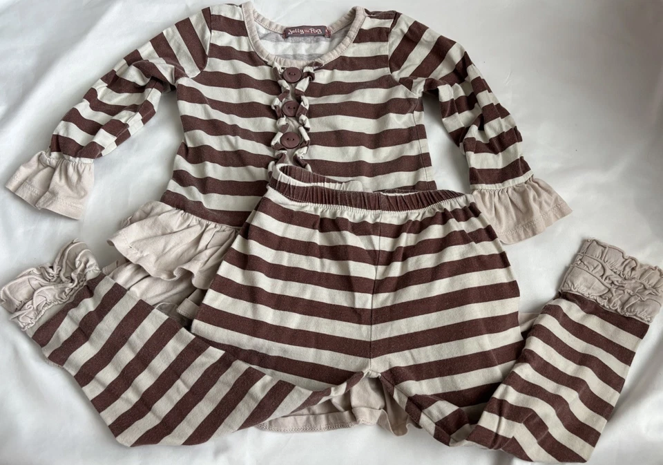 Conjunto Leggings Vestido Colección Jelly The Pug Dulce Cappuccino Talla 4 Conjunto EXCELENTE Foto 3 de 4