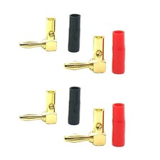 8 Right Angle Banana Plug Gold Plated Copper Wide Compatibility 4mm Connector