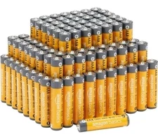 100 Amazon Basics AAA Alkaline High-Performance Batteries 1.5 Volt 10-Year Shelf
