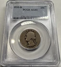 1932-D Washington Quarter Silver 25C PCGS AG03 Lowball Key Date (G124)