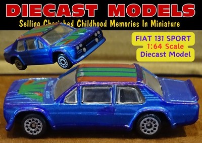 FIAT 131 SPORT WRC MIRAFIORI SELTENES, ALTES CHINESISCHES DIECAST MODELLAUTO IM MASSSTAB 1:64