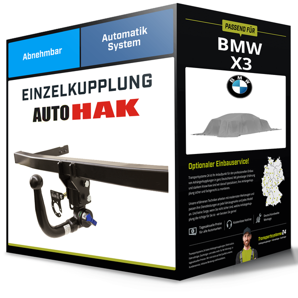 Abnehmbare AnhäNgerkupplung für BMW X3 08.2024-Jetzt Typ G45 Auto Hak NEU-image