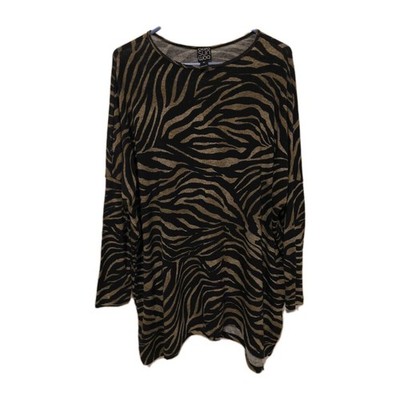 Clara Sun Woo Knit Tunic OverSized 4/6 Xs  Long Sleeve Stretch NEW