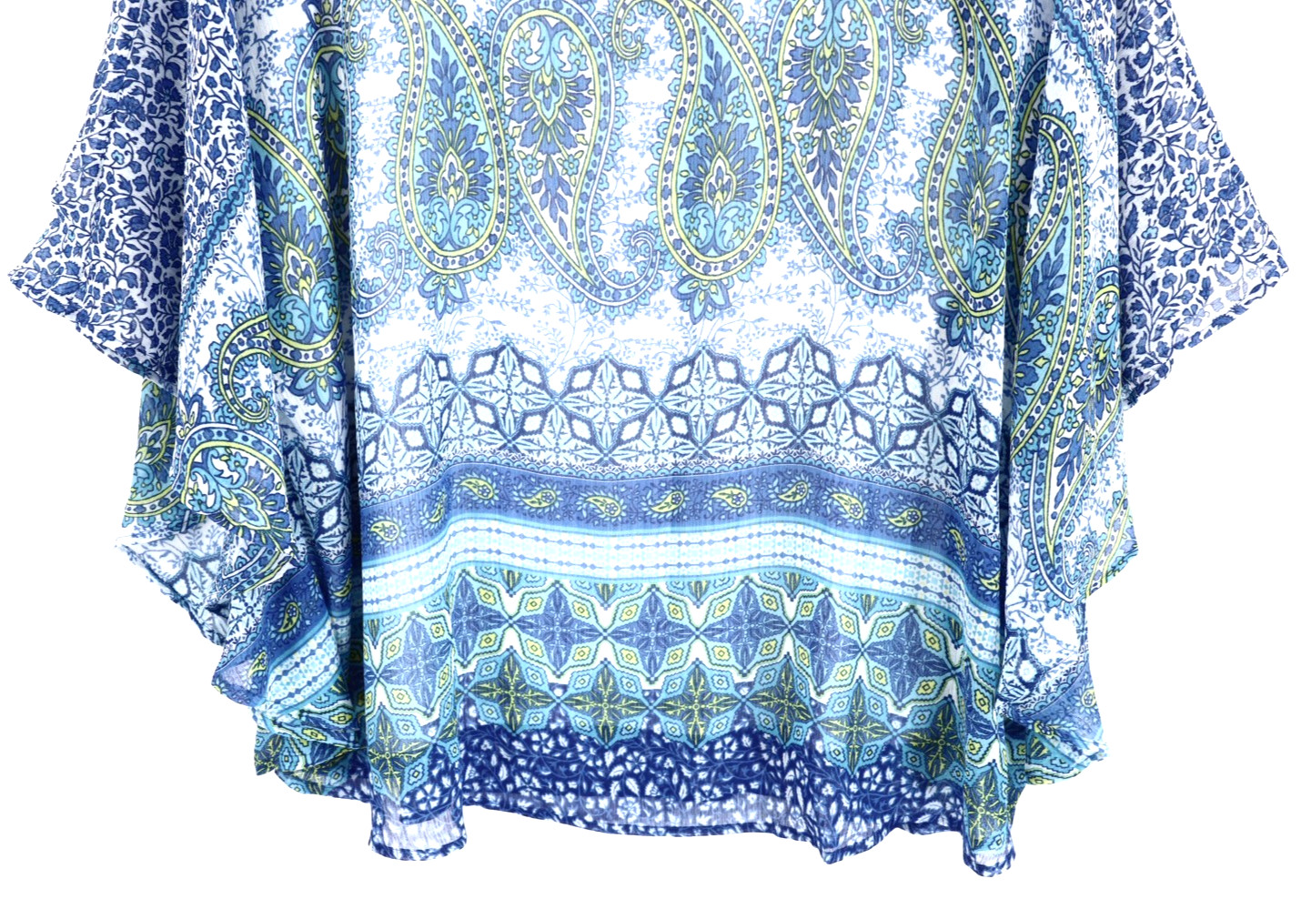 RUBY RD Women's Sheer Polyester Poncho Blouse 3/4… - image 6