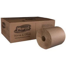 Marcal® Natural Roll Towels (H1800N) - Kraft, 7.875” x 800’, 100% Recycled, N...