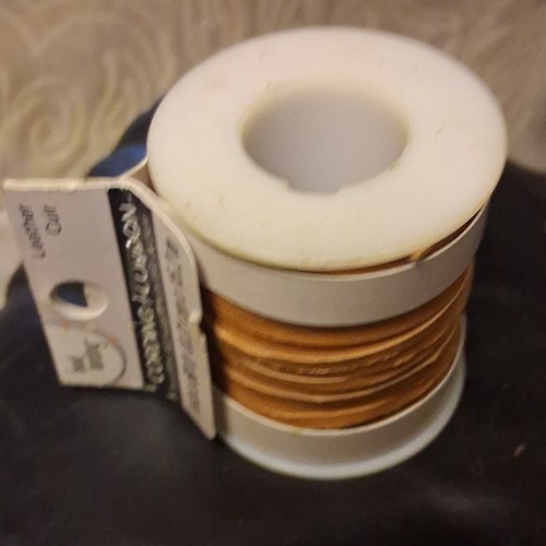 Bead Landing Deerskin Leather Flat Lace Cording 0.31cm x 15.2m Tan