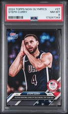 2024 TOPPS NOW OLYMPIC GAMES #27 STEPH CURRY PSA 8 🔥