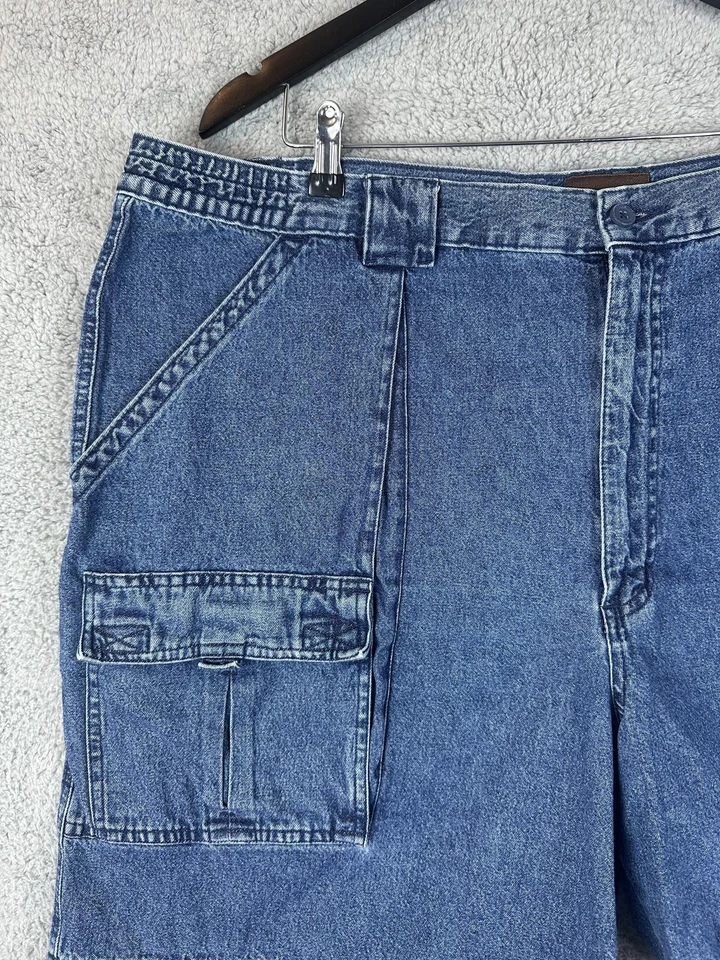 Pantalones Cortos Carga De Colección St Johns Bay Para Hombres 48 Azul Denim Campamento Utilitario Senderismo Aire Libre Y2K Foto 2 de 4